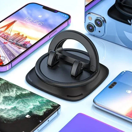 360 Degree Rotating Car Phone Holder, One-Handed Mount with Eye-Level Navigation View, Fits All Mobile Phones and Cars
