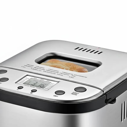 Automatic Bread Maker with Digital Control | Compact Stainless Steel Appliance for Easy Homemade Bread