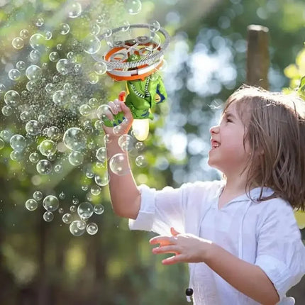 Automatic Bubble Machine with Dinosaur Design | Battery-Operated Fun for Outdoor Play