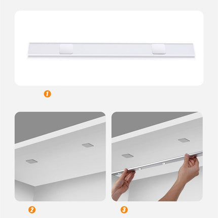 Motion Activated Light Bar with USB Charging, 4 Sizes 20cm to 60cm, Minimalist Design in Piano Black or Space Silver