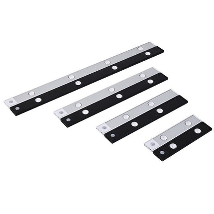 Motion Activated Light Bar with USB Charging, 4 Sizes 20cm to 60cm, Minimalist Design in Piano Black or Space Silver