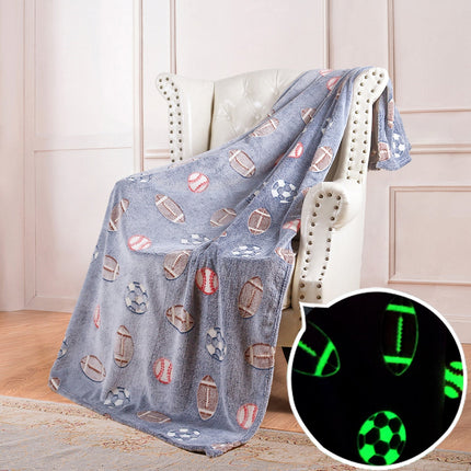 Glow in the Dark Blanket, Double Sided Plush Velvet and Wool Throw, 12 Color Options for Kids and Adults