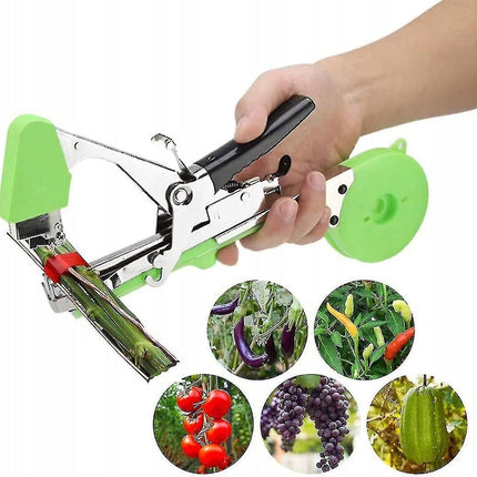 Plant Tying Machine for Garden Plants and Stems, Squeeze Action Tool with Tape and Staples, Ties Plants 5 Times Faster