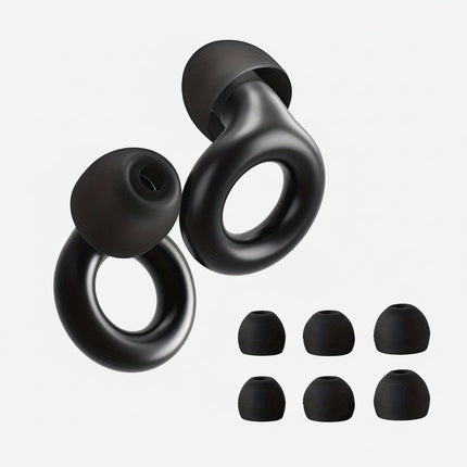Reusable Silicone Ear Plugs for Noise Reduction | Comfortable Earbuds for Sleep, Study, and Travel