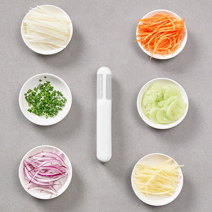 Multi-Function Vegetable Peeler with Rotating Blades, Kitchen Slicing Tool for Peeling, Julienne and Food Prep