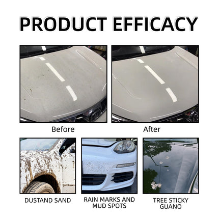 Car Wax, Car Polish for Paint and Tires with Sponge and Cloth