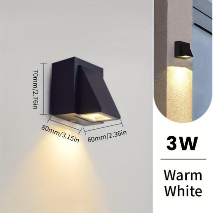 Modern LED Outdoor Wall Light with Waterproof Design | Energy Efficient Illumination for Porch or Garden