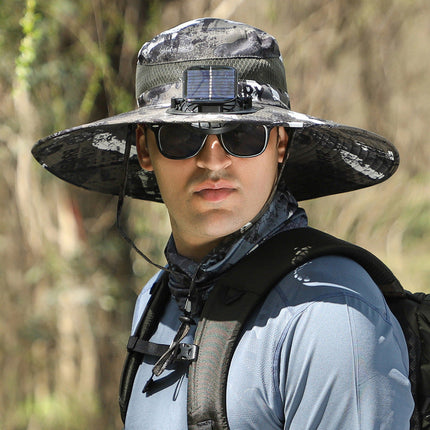 Solar-Powered Patio Hat with Adjustable Brim | Lightweight Design for Cool Comfort