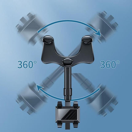 Rearview Mirror Phone Holder with Adjustable Grip | Safe Driving Accessory for GPS Navigation