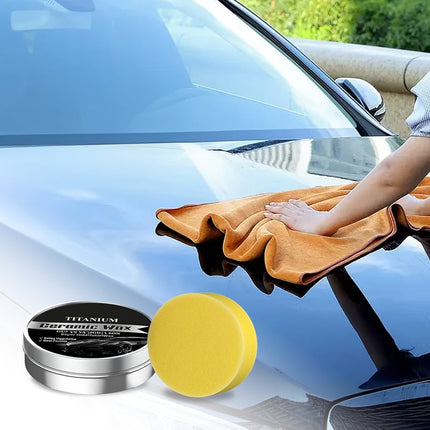 Car Wax, Car Polish for Paint and Tires with Sponge and Cloth – image 9