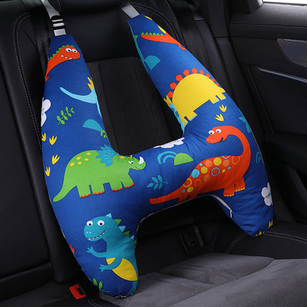 Kids Car Travel Pillow, Seat Belt Cushion with Soft Plush Padding, 14 Designs, for Children on Long Car Rides