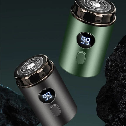 Compact Electric Shaver with Dual Blade Heads, Small Travel Razor in Gray, Avocado, Gold or Blue for Easy Everyday Shaving