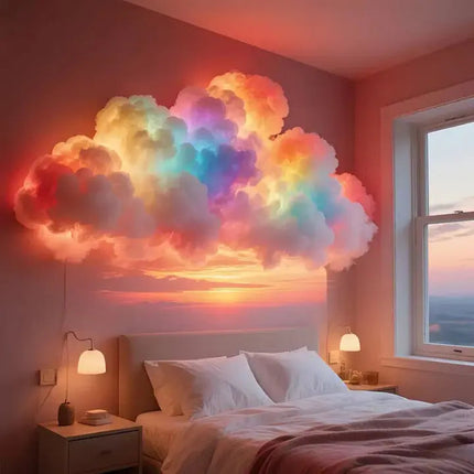 LED Cloud Lights, Dimmable LED Lights for Bedroom with App Control, RGB Cloud Lamp, USB Ambient Lighting Room Decor