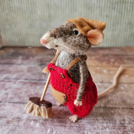 Needle Felted Mouse Figurine, Handmade Gifts and Christmas Decorations – image 5