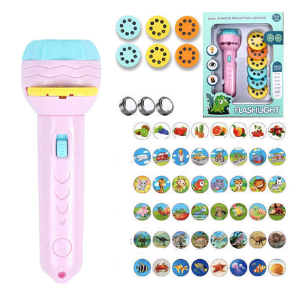 Kids' LED Projector Flashlight with Adjustable Focus & Colorful Images | Perfect for Bedtime Adventures