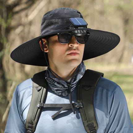 Solar-Powered Patio Hat with Adjustable Brim | Lightweight Design for Cool Comfort