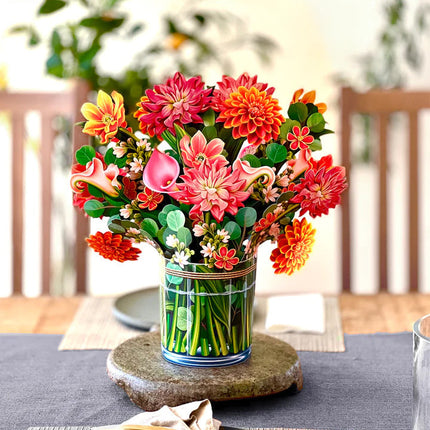 3D Pop-Up Flower Bouquet Greeting Card, 18 Flower Designs, Long-Lasting Keepsake Blooms, Gift for Birthdays and All Occasions
