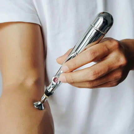 Electric Massage Pen with Adjustable Intensity, Portable Handheld Pulse Massage Tool for Home and Travel Use
