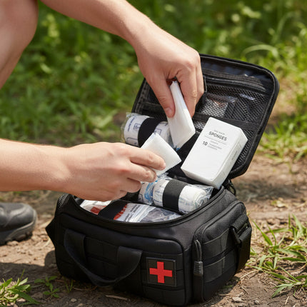 Emergency Survival Kit with First Aid Tools for Outdoor Safety | Portable Gear for Hiking and Camping