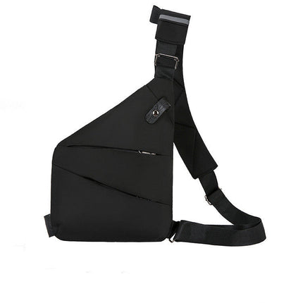 Anti-Theft Crossbody Sling Bag with Hidden Zippers, RFID Protection and Water-Resistant Fabric, Black or Grey