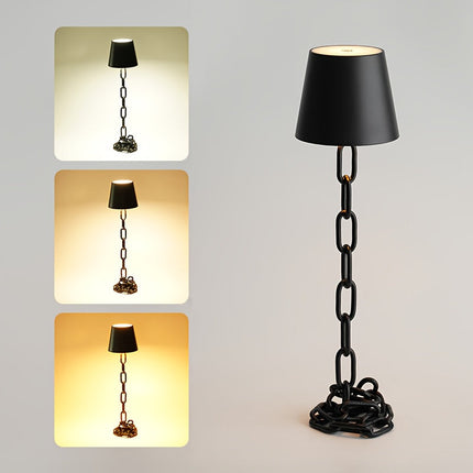 Modern Chain-Link Table Lamp with Rechargeable USB-C Battery | Touch Control Dimming for Warm Ambience