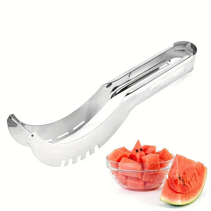Stainless Steel Watermelon Slicer with Easy Grip Handle | Effortless Fruit Serving Tool