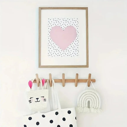 Solid Oak Wall Rack with Scandinavian Design | Stylish Organizer for Coats, Hats, and Accessories