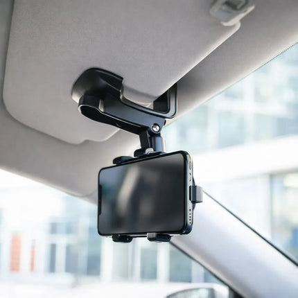 Adjustable Car Phone Stand with 360 Degree Rotating Design, One Handed Landscape to Portrait Switching, Universal Holder for Hands Free Driving