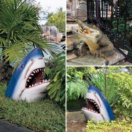 Alligator Garden Statue, Resin Gator Outdoor Statue – image 13