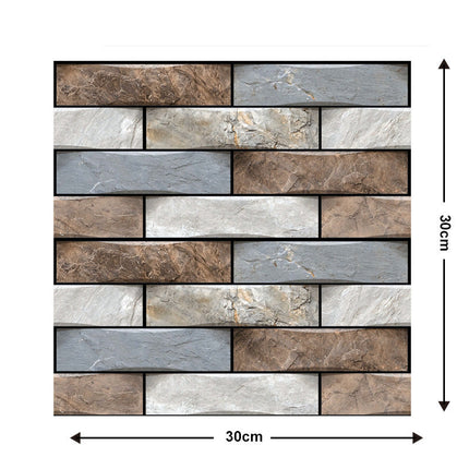 Self-Adhesive Wall Tiles for Easy Home Makeover | Decorative Design for Instant Style Upgrade (Set of 10)