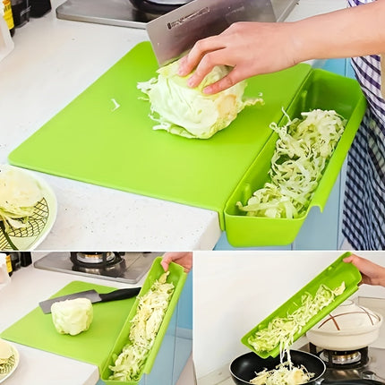 2-in-1 Chopping Board with Detachable Storage Box | Space-Saving Design for Efficient Meal Prep