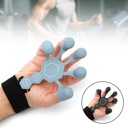 Silicone Finger Strength Trainer, Compact Portable Grip and Finger Exerciser for Climbing, Tennis and Guitar