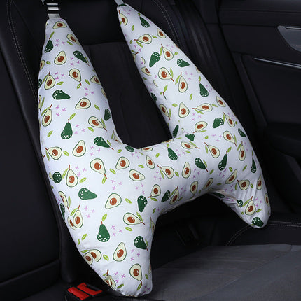 Kids Car Travel Pillow, Seat Belt Cushion with Soft Plush Padding, 14 Designs, for Children on Long Car Rides