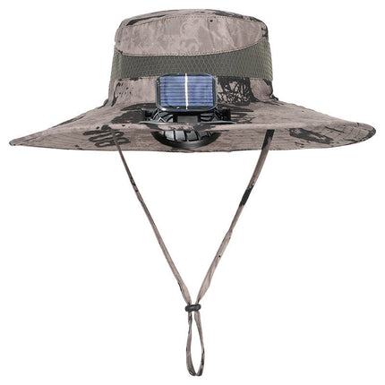 Solar-Powered Patio Hat with Adjustable Brim | Lightweight Design for Cool Comfort