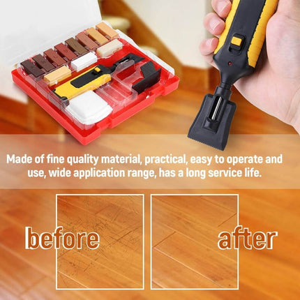 Laminate Floor Repair Kit, Wood Repair Kit with 11 Color Wax Blocks