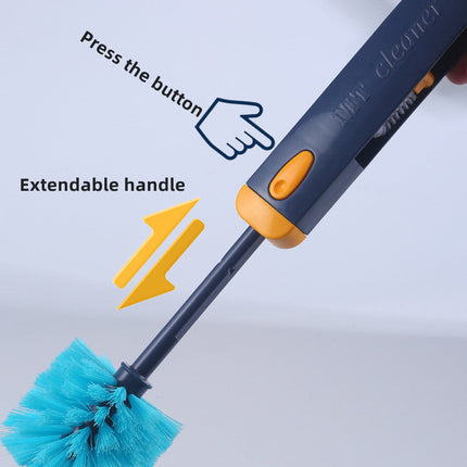 Bottle and Cup Cleaning Brush Set, Silicone Cup Mouth Brush and Twisted Groove Brush, Hanging Quick-Dry Design, Blue or Grey