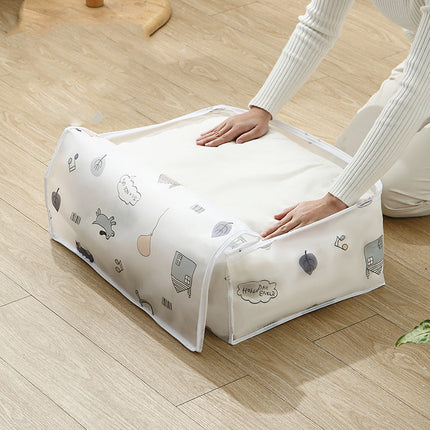 Blanket Storage Bags for Closet and Under Bed, Quilt Organizer in Small, Large and Extra Large Sizes with 4 Printed Designs
