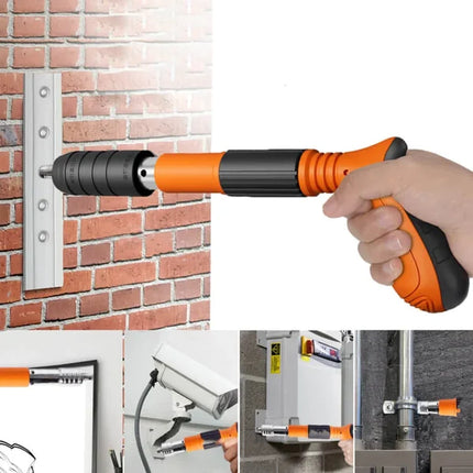 Nail Gun for Concrete and Wood, Nail Shooter Gun with 4 Power Levels and Depth Control
