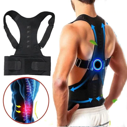 Posture Corrector for Women and Men, Adjustable Back Brace for Posture with Magnetic Therapy, Back Support Brace