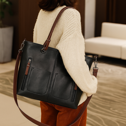 Womens Tote Bag, Large Work Tote Bag with Zipper and Shoulder Strap, Womens Purse for Office and Travel_05