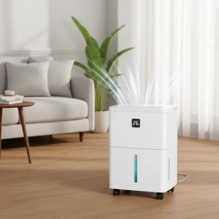 Portable 25 Pint Dehumidifier with Digital Humidity Control | Moisture Removal for Home and Basement Spaces