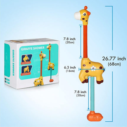 Water Spraying Giraffe Bath Toy with Soft Edges | Interactive Fun for Baby's Bath Time