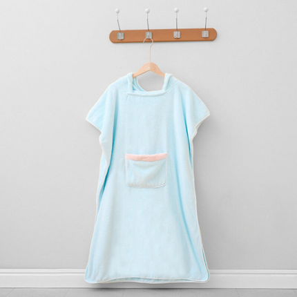 Hooded Bathrobe Poncho with Front Pocket Design | Ultra-Soft Comfort for Post-Shower Relaxation