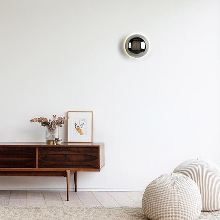 Bauhaus Eclipse Wall Lamp with Sculptural Halo Effect | Modern Art Light for Ambient Illumination