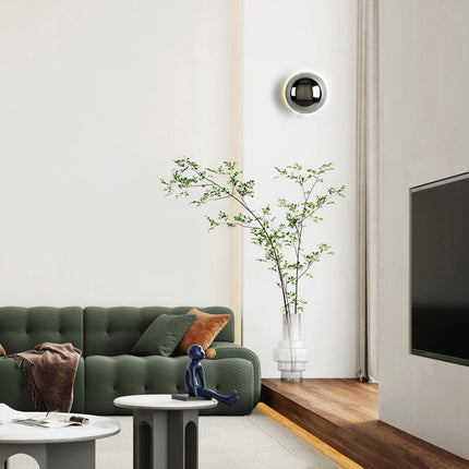 Bauhaus Eclipse Wall Lamp with Sculptural Halo Effect | Modern Art Light for Ambient Illumination
