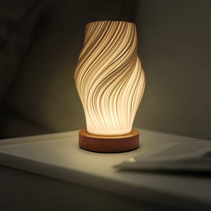 Modern LED Table Lamp with Adjustable Lighting | Swirl Design for Stylish Home Decor