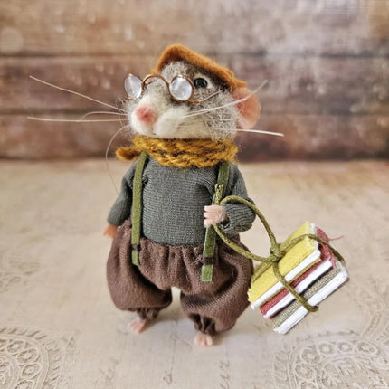 Needle Felted Mouse Figurine – image 19