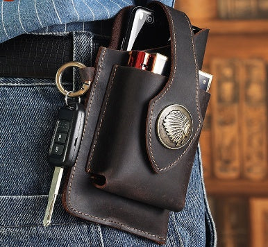 Premium Leather Phone Holster with Secure Belt Clip | Stylish Protection for Your Device