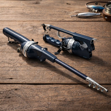 Telescopic Fishing Rod, Collapsible Travel Rod with One Hand Casting Grip for Lake, River, Canal, Dock and Boat Fishing