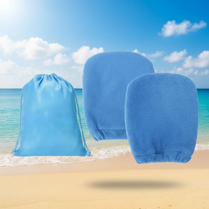 Sand Remover Mitts for Beach Use with Quick-Dry Design | Lightweight 2-Piece Set for Effortless Sand Removal